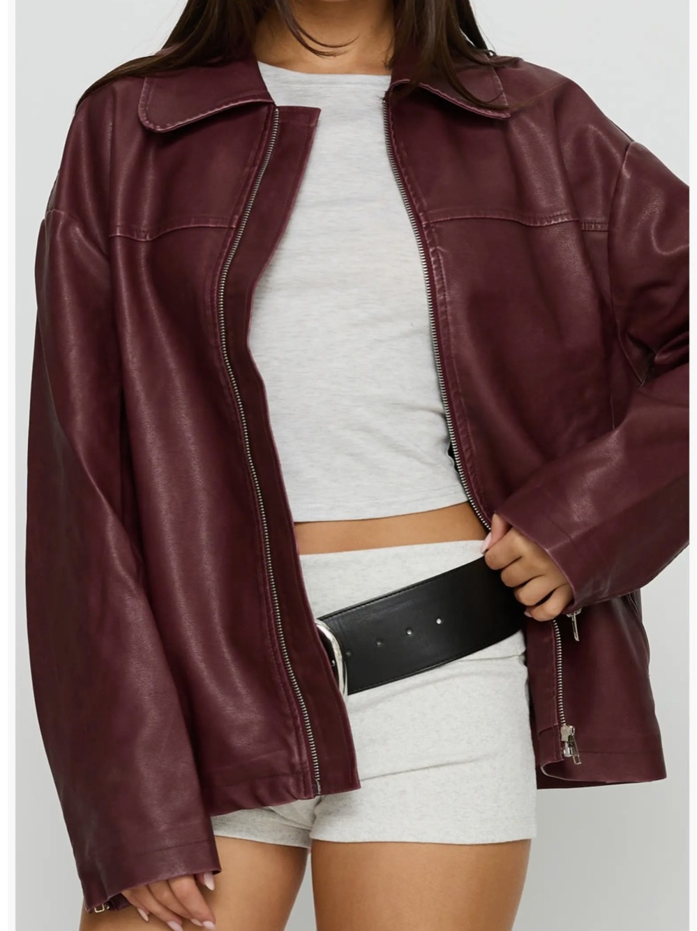 Princess Polly Napoleon Faux Leather Jacket